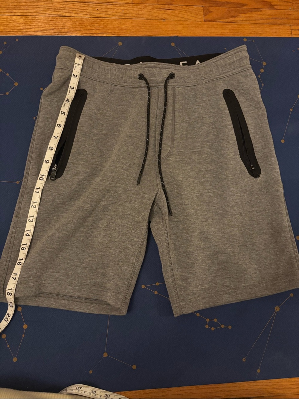 American Eagle Outfitters Gray Athletic Zip-Pocket Shorts